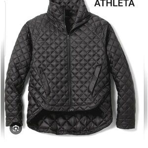 Athleta Black Quilted Lightweight Puffer Jacket